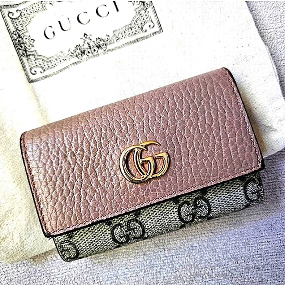 GUCCI AUTHENTIC GUCCISIMA SIGNATURE LEATHER KEYHOLDER W BOX DUSTBAG FULL INCLUS - Picture 3 of 13